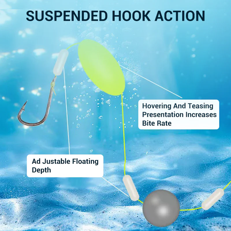 🎣⚡ Double-Hook Reverse Bottom Rig! Upgraded version boosts hook-up rate by 50% – say goodbye to snagging! 🎣