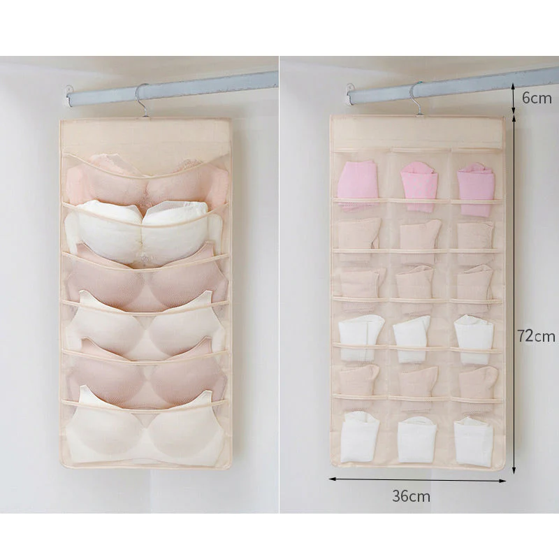 Double-Sided Storage Underwear Hanging Organizer