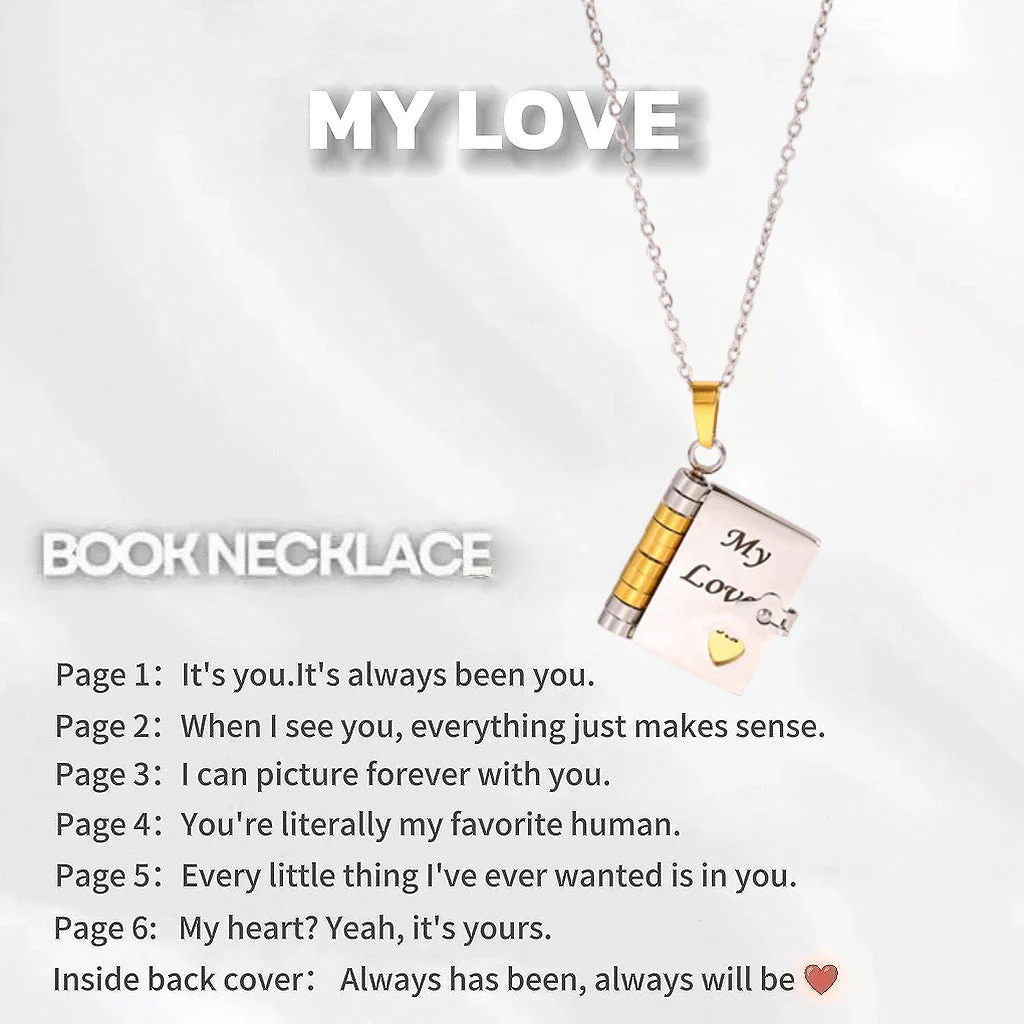 🔥🔥My Little Star Book Necklace for Daughter, Birthday Day Gift Graduation Jewelry of Love