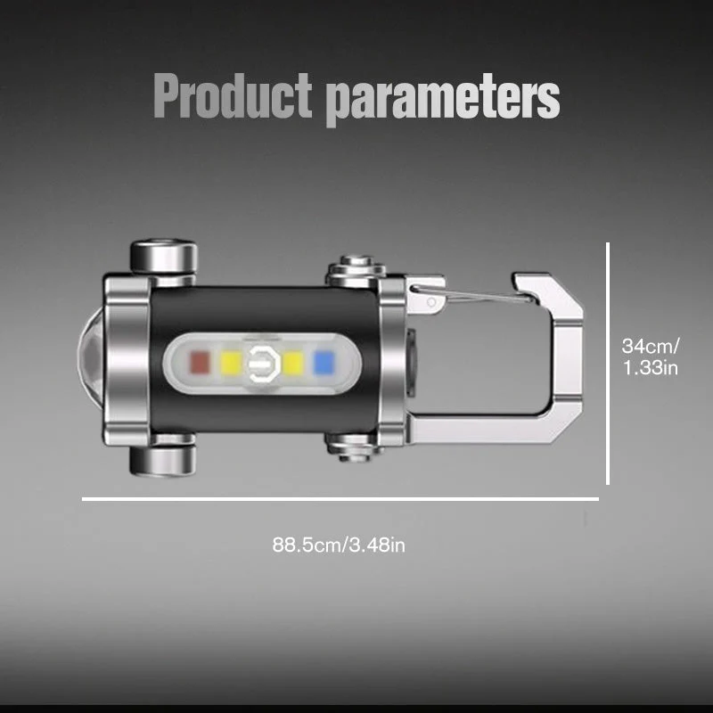 🔥Buy 1 gte 1 free🔥Portable Rechargeable Bright Keychain Flashlight