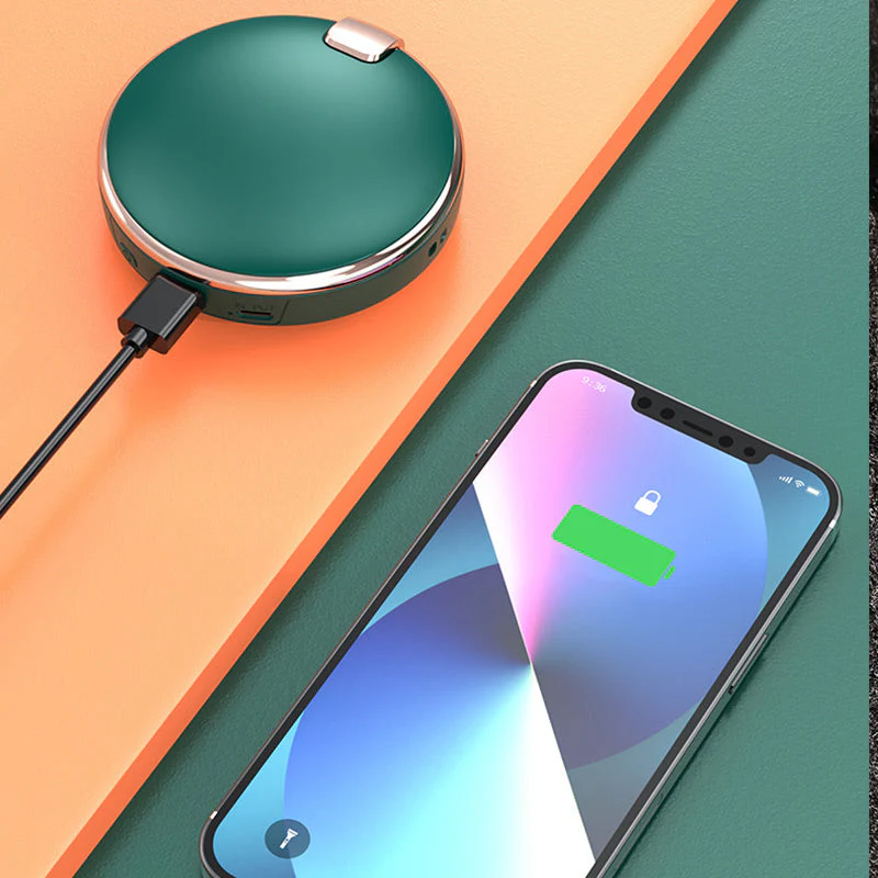 ✨【3-in-1 Portable Power Bank LED Mirror Hand Warmer】✨