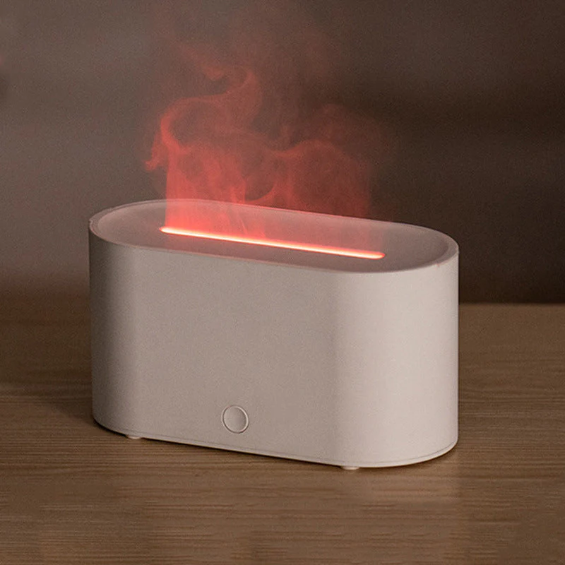 Desktop Colorful Simulated Flame Aromatherapy Diffuser