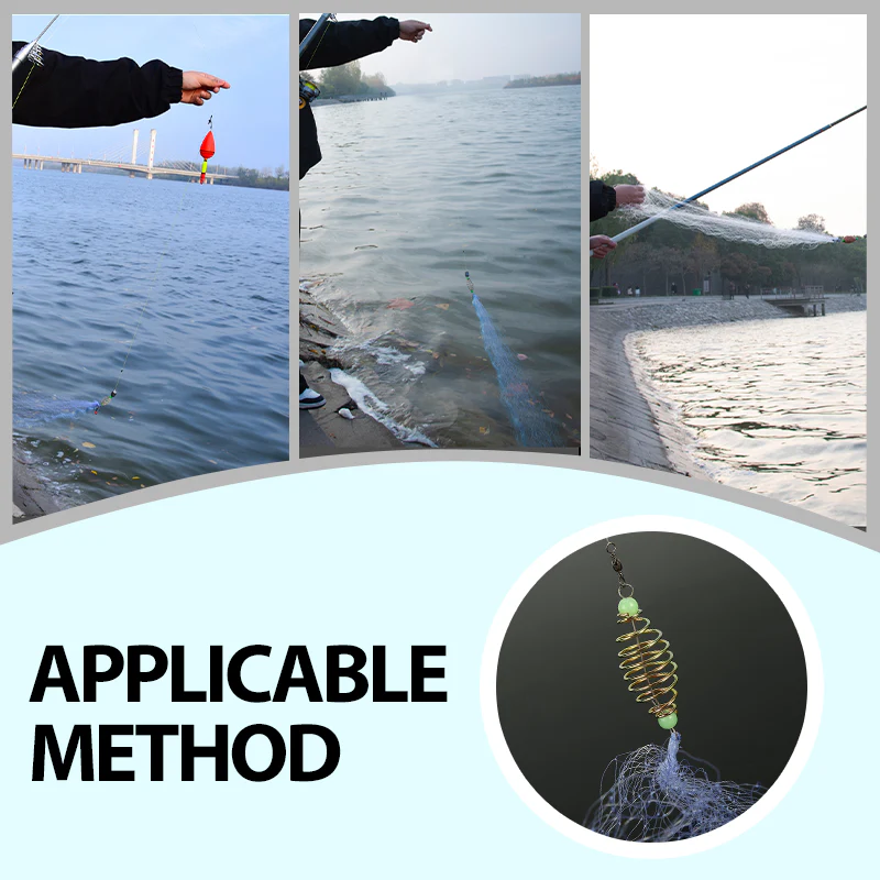 🔥2025 Hot Sale🔥Fishing Gill Net with Spring Bait Trap