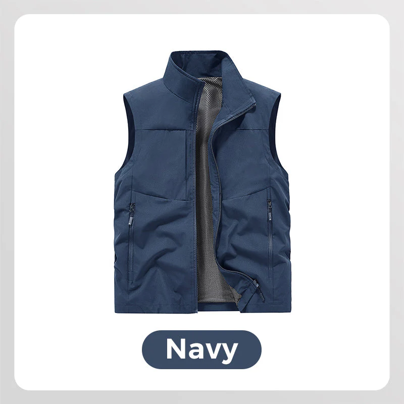 💥Men's waterproof outdoor multifunctional storage vest