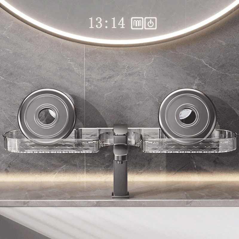 Multi-purpose organiser with suction cups for wall mounting without drilling