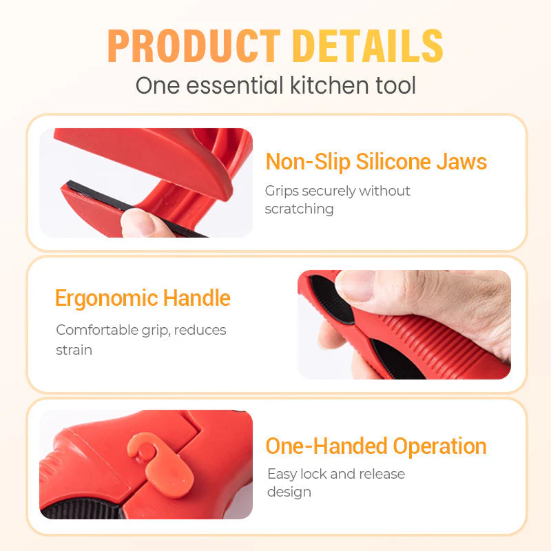 3-in-1 silicone clip for bowls and plates