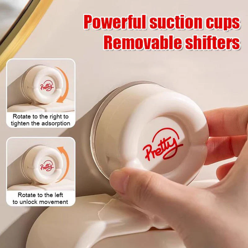 Wall-Mounted Soap Dish with Suction Cup & Flip-Top Lid