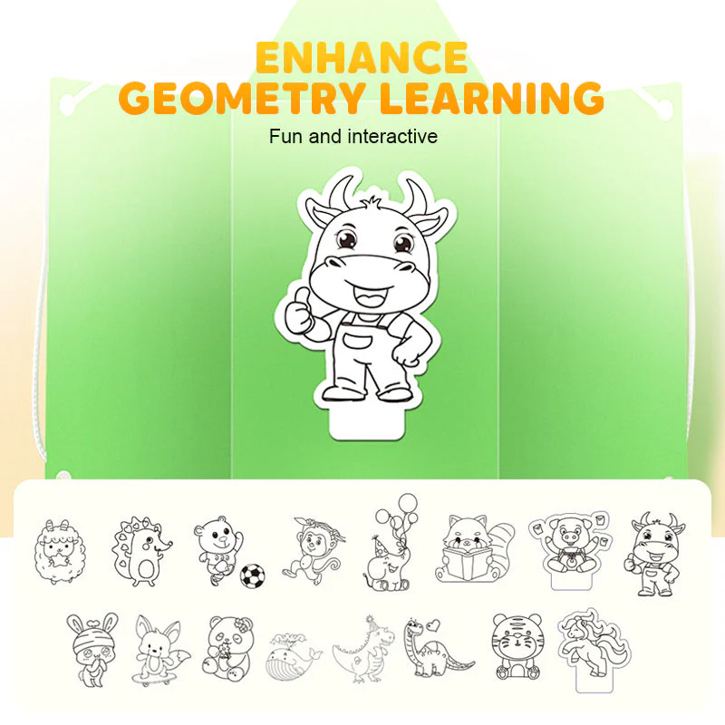 ⏰Last Day Promotion 50% OFF👶✨Pull String 3D Geometry Learning Book