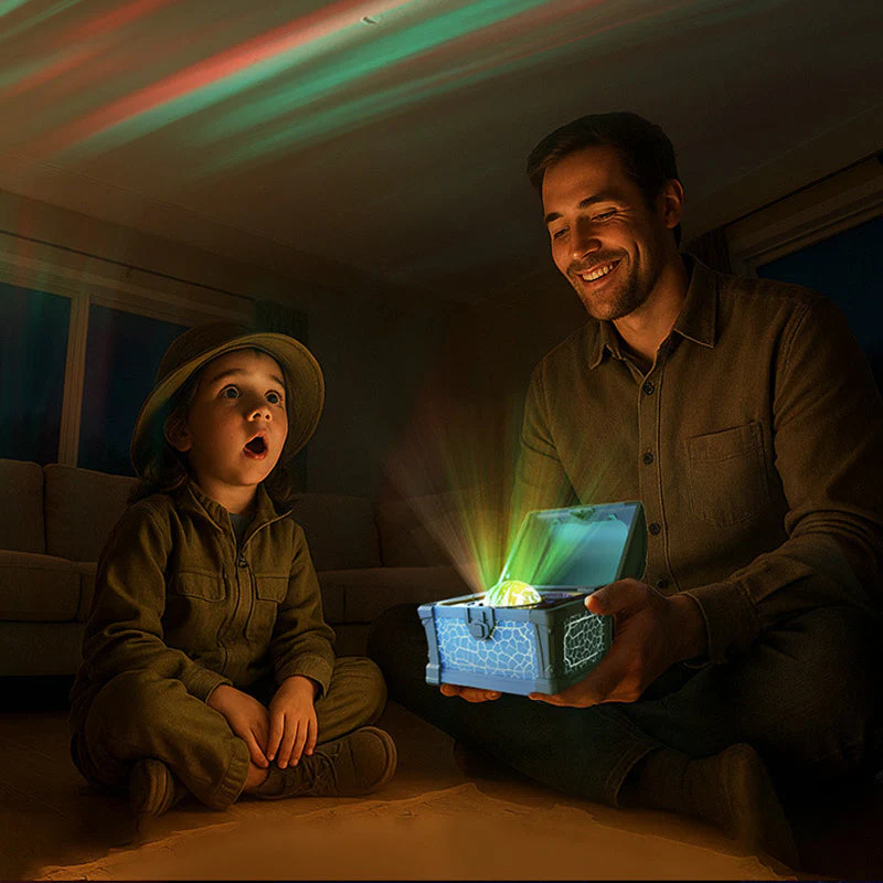 ✨【Treasure Chest Aurora Projection Night Light】✨