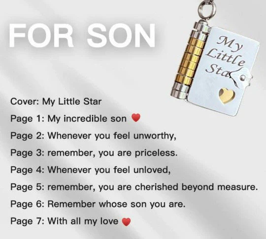 🔥🔥My Little Star Book Necklace for Daughter, Birthday Day Gift Graduation Jewelry of Love