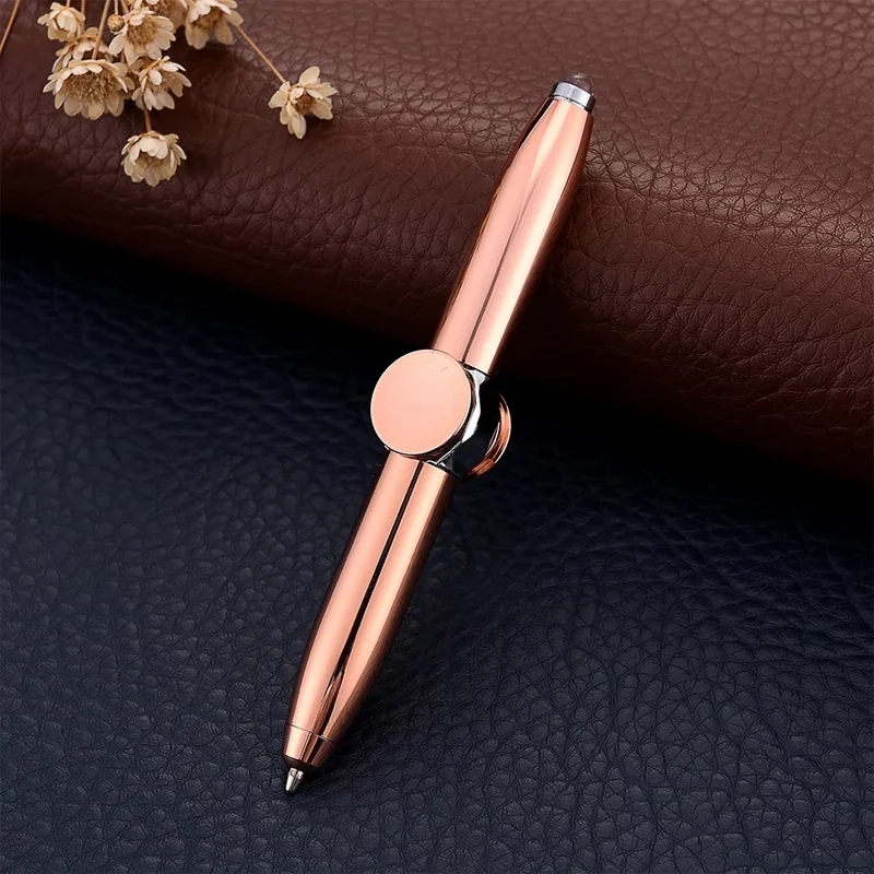 Anti-Stress Rotating Ballpoint Pen with LED