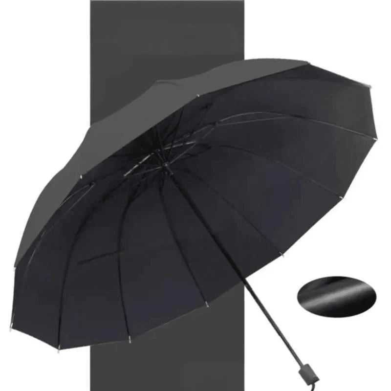 12-Rib Large Foldable Windproof Umbrella