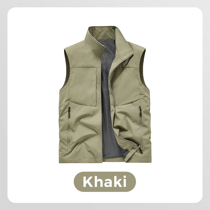 💥Men's waterproof outdoor multifunctional storage vest