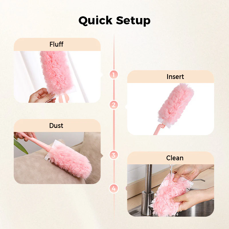 Folable & Washable Duster for Surface Cleaning
