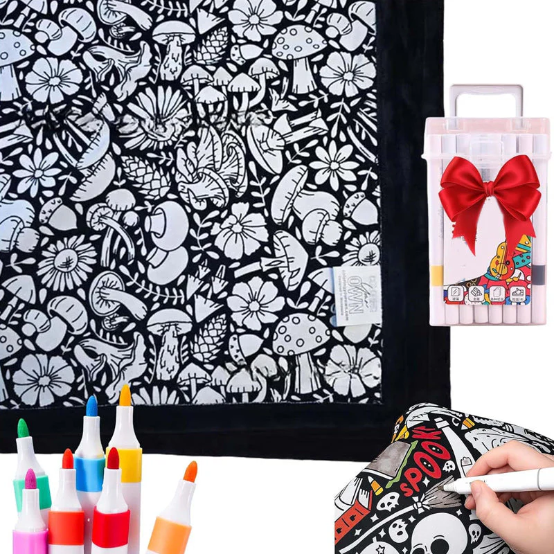 DIY Coloring Blanket with Markers
