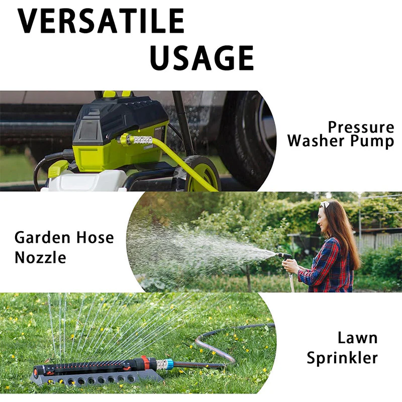 Stainless Steel Garden Hose Quick Connect Fittings Set