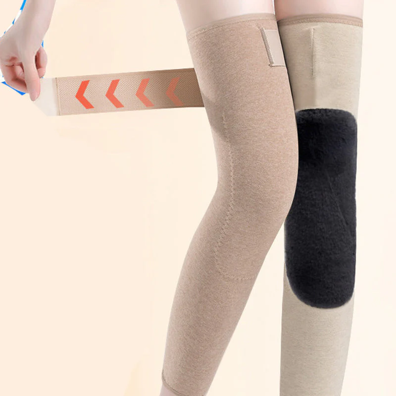 Winter Seamless Knee Warmers with Pockets