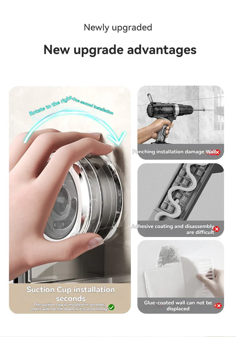 Perforated suction cup spice storage rack