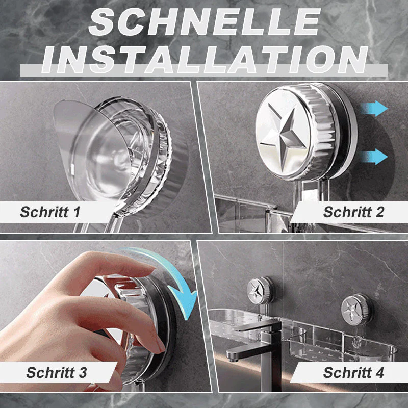 Multi-purpose organiser with suction cups for wall mounting without drilling