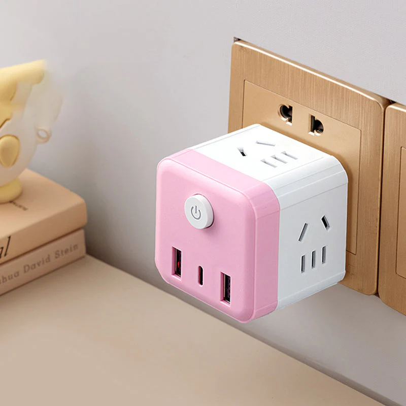 2-in-1 Cube Socket LED Night Lamp