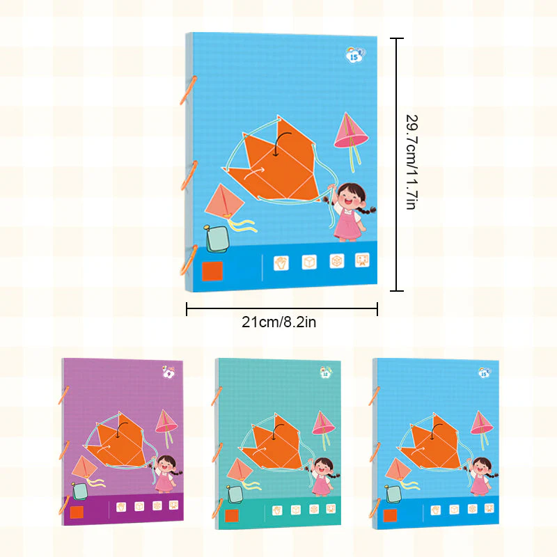⏰Last Day Promotion 50% OFF👶✨Pull String 3D Geometry Learning Book