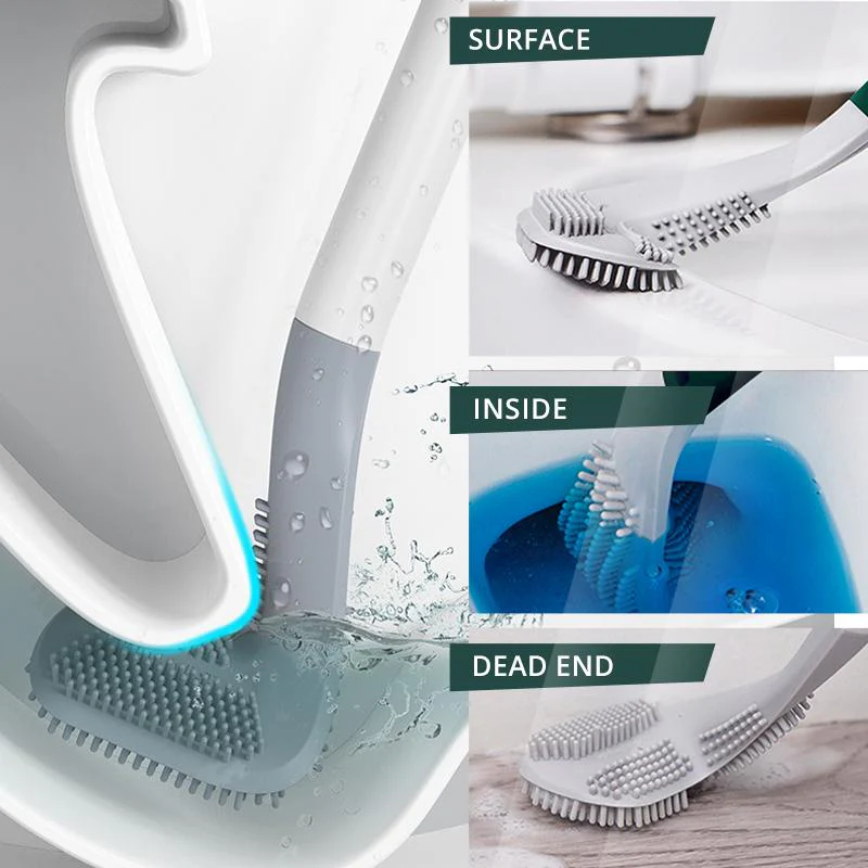 ✨【Wall-Mounted Triangular TPR Toilet Brush】✨