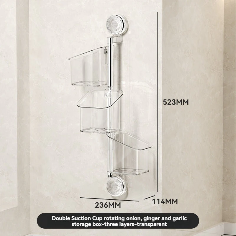 Perforated suction cup spice storage rack