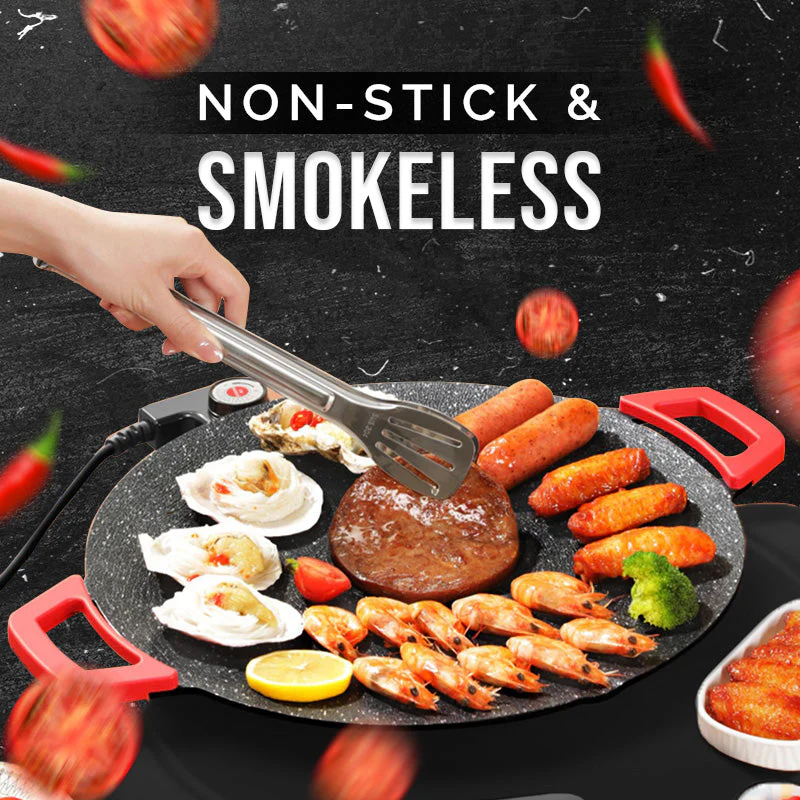 ⏳Time-limited Special⏰Non-Stick Electric Indoor Grill Pan🍳