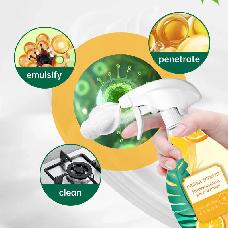 Orange-Scented Powerful Degreaser Spray for Kitchen