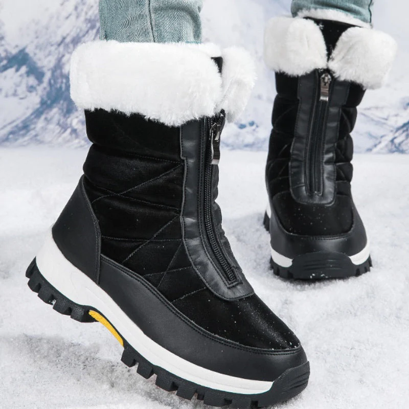 Women’s Non-Slip Warm Zipper Snow Boots