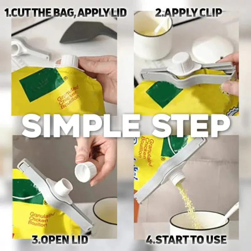 ✨Buy 2 get 8 free🔥Bag Sealing Clip with Pour Spout