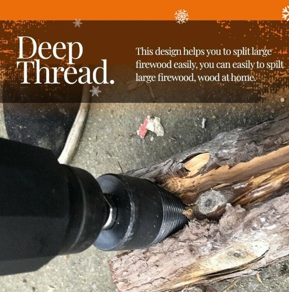 ✨【Hex Shank Firewood Drill Bit - Time-Saving Wood Splitting Essential】✨