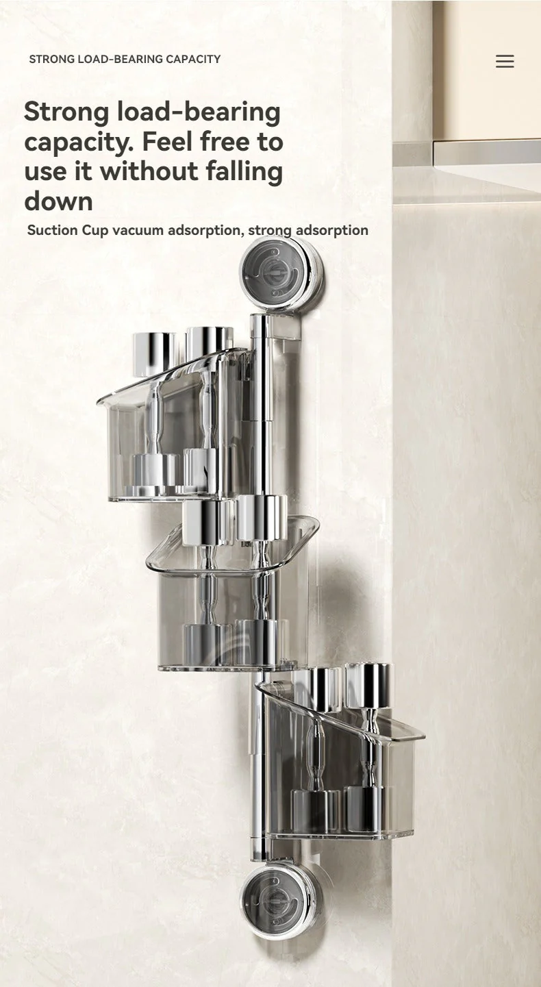 Perforated suction cup spice storage rack