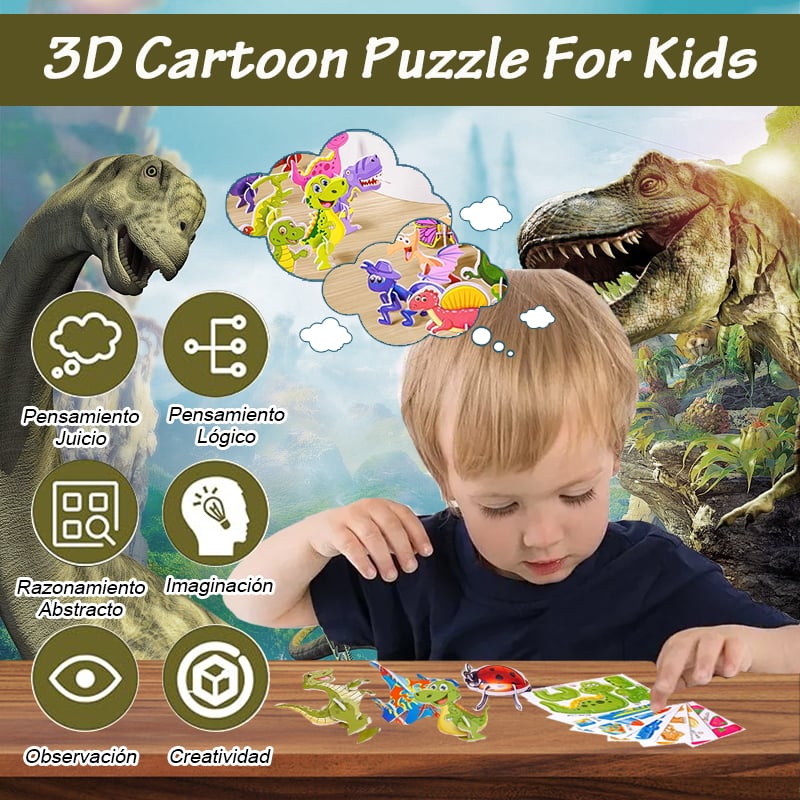 ✨【25PCS Kids 3D Cartoon Puzzle 】✨