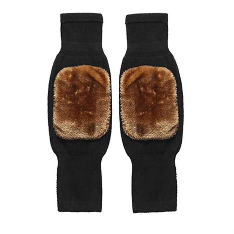 🔥2025 HOT SALE🔥Universal Cold Protection Thickened Faux Furred Knee Pads