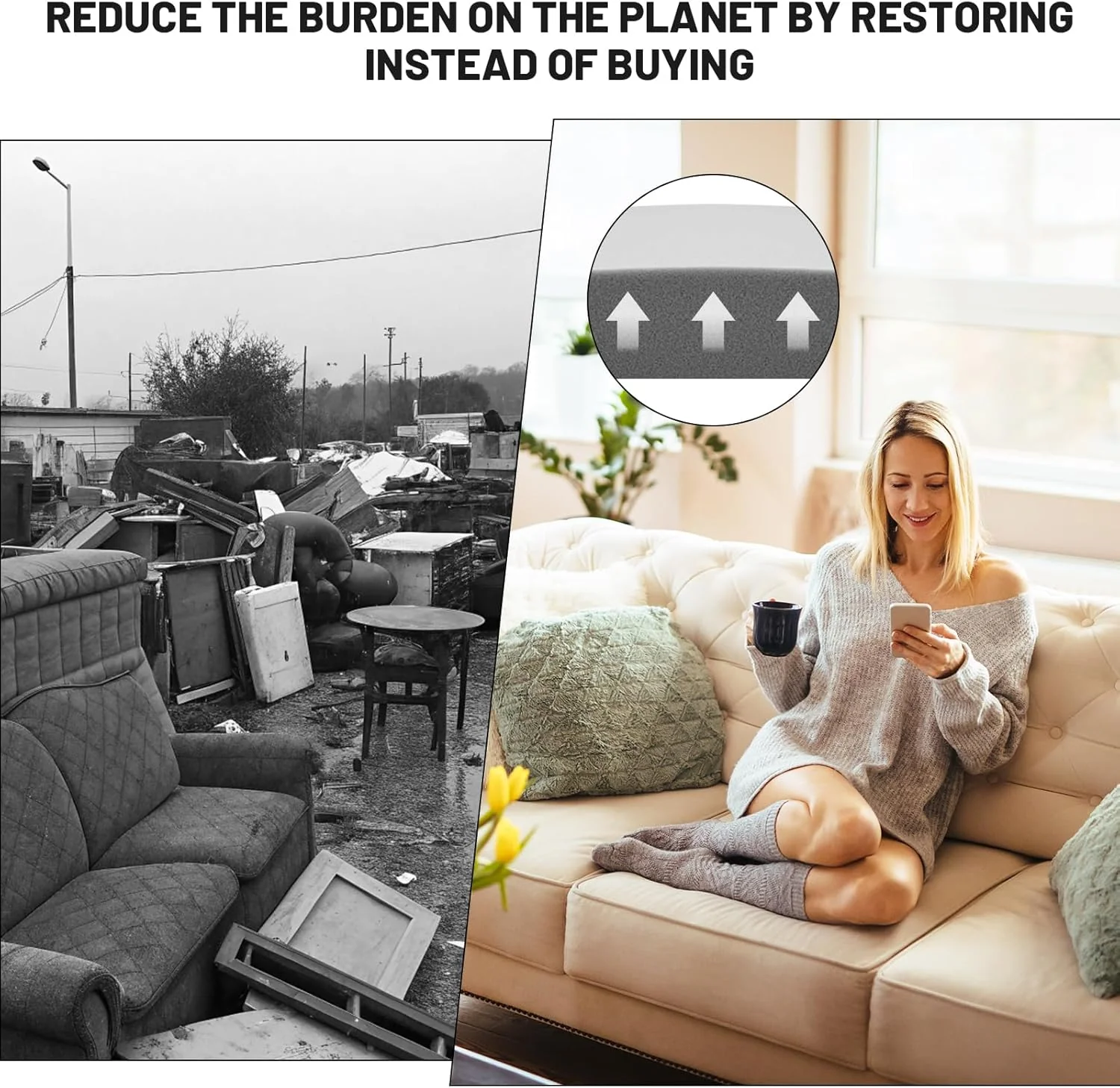 Sofa cushion support for sagging seats