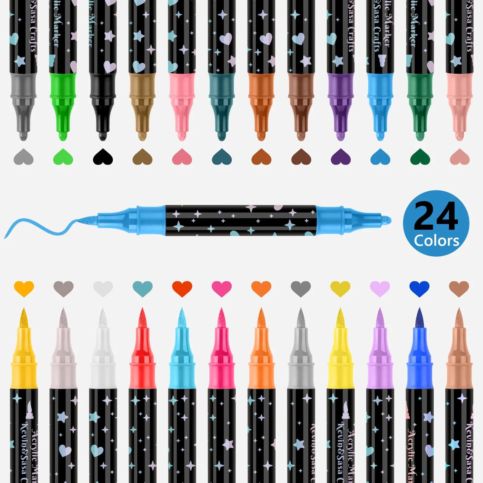 🔥Hot Sale 50% OFF🎁Dual-Tip Glitter Marker Pen