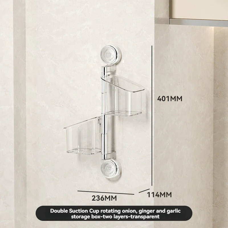 Perforated suction cup spice storage rack