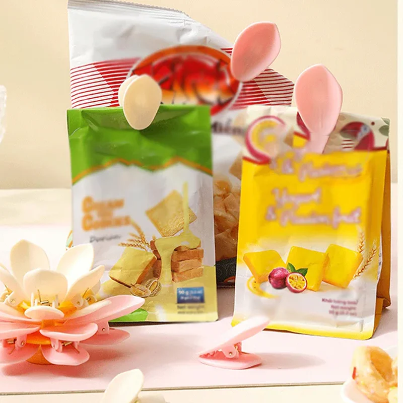 Lotus-Shaped Magnetic Food Clip & Fridge Magnet