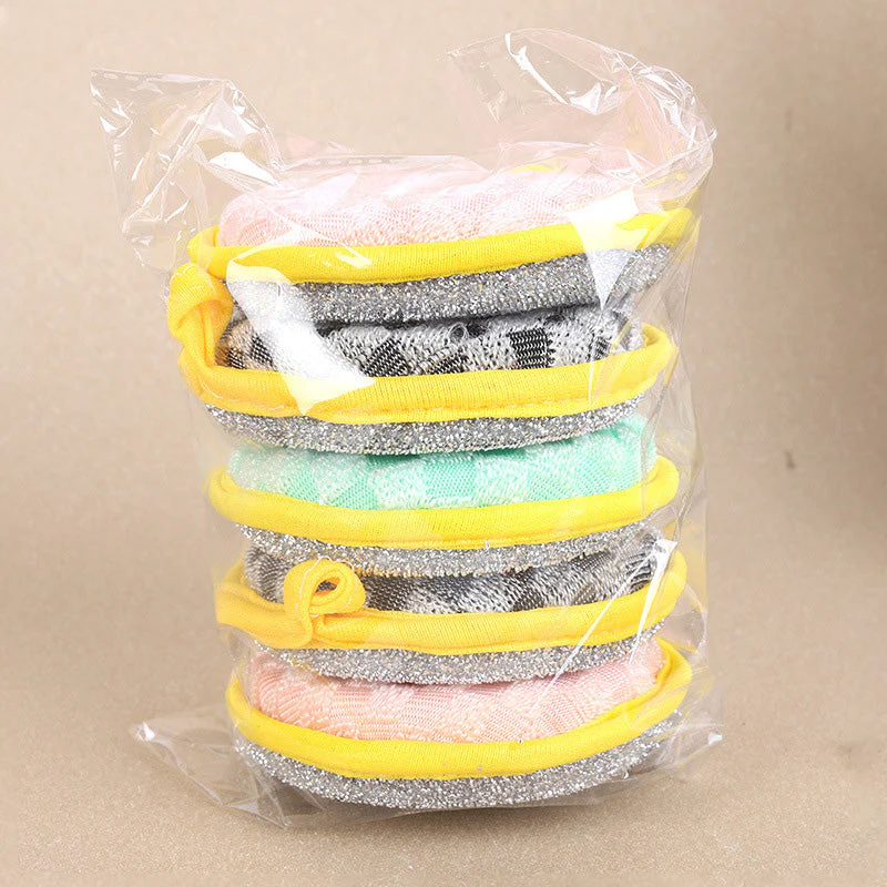 Double-Sided Round Dishwashing Sponge