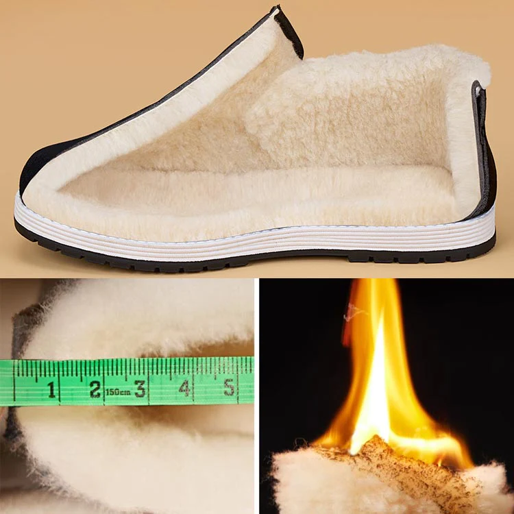 Men's Super Warm Faux Fur Lined Anti-slip Cotton Shoes