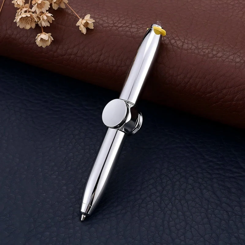 Anti-Stress Rotating Ballpoint Pen with LED