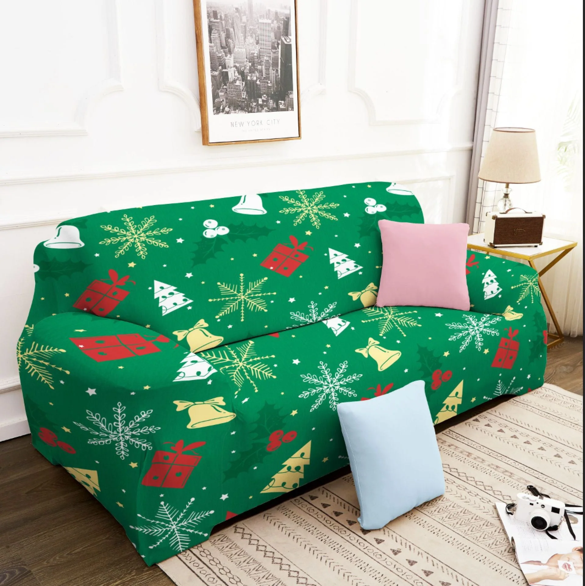 🛋️🎅🎄Christmas-Full-wrapped Universal Stretch Sofa Cover