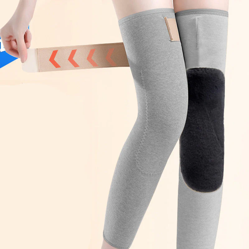 Winter Seamless Knee Warmers with Pockets