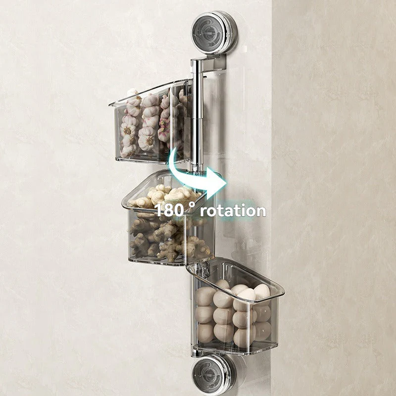 Perforated suction cup spice storage rack