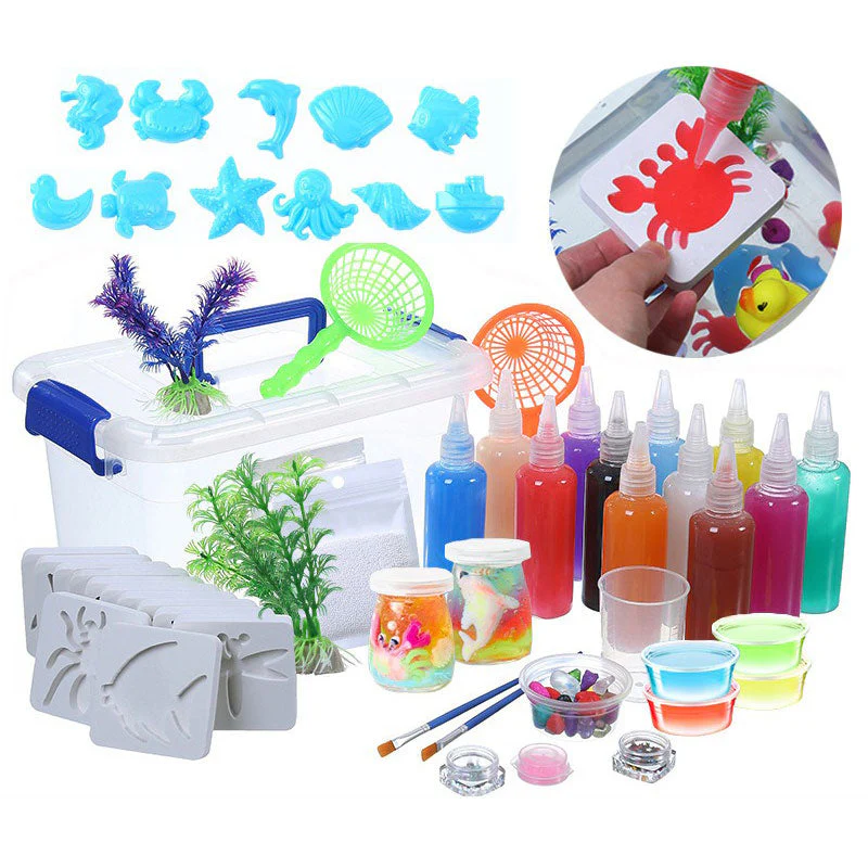 🎄💕Early Christmas Sale 50% OFF🎁-🦀Magic Water ELF, Children Handmade Aqua Gel Sensory Toy Set🐟