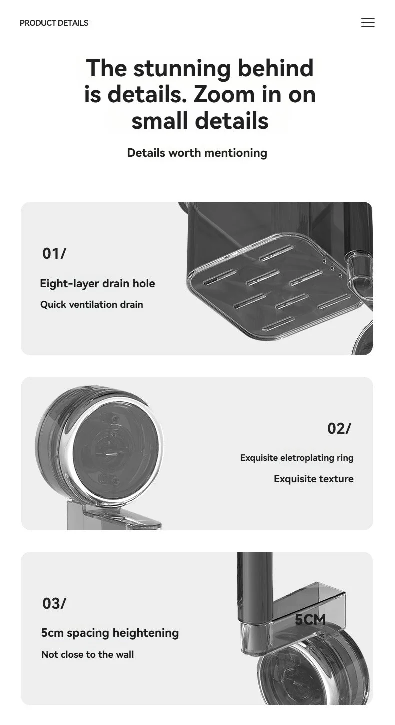 Perforated suction cup spice storage rack