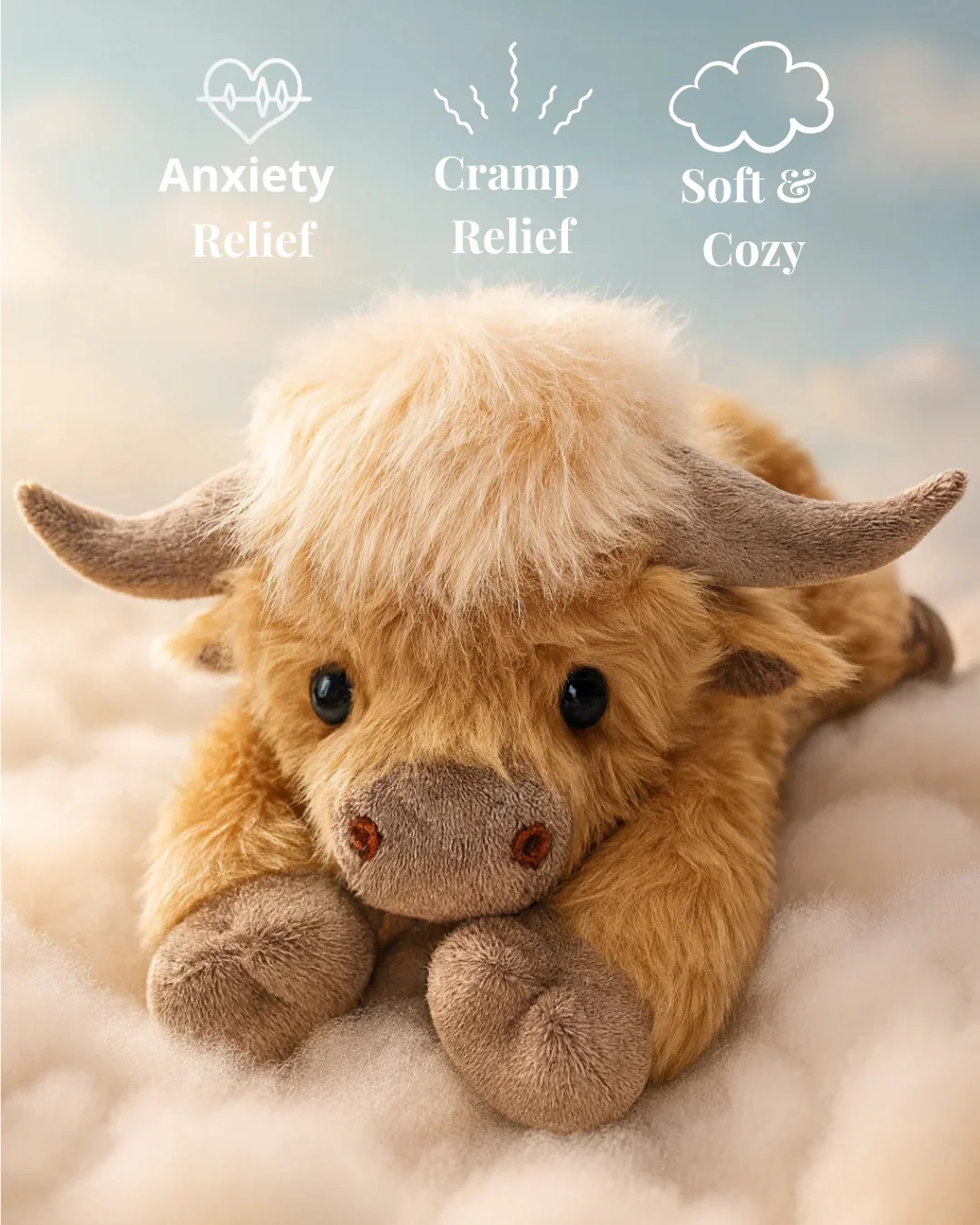 🎁Christmas Gift Toy🐂🎉Cute Cartoon Highland Cow Cuddly Toy