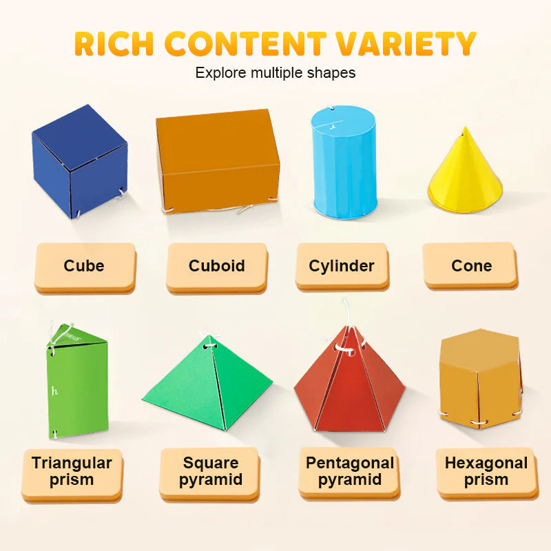 ⏰Last Day Promotion 50% OFF👶✨Pull String 3D Geometry Learning Book
