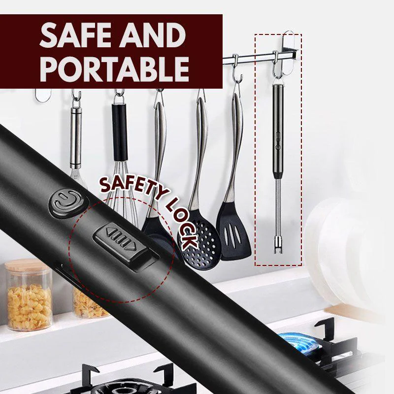 Electric Windproof Lighter with Safety Lock